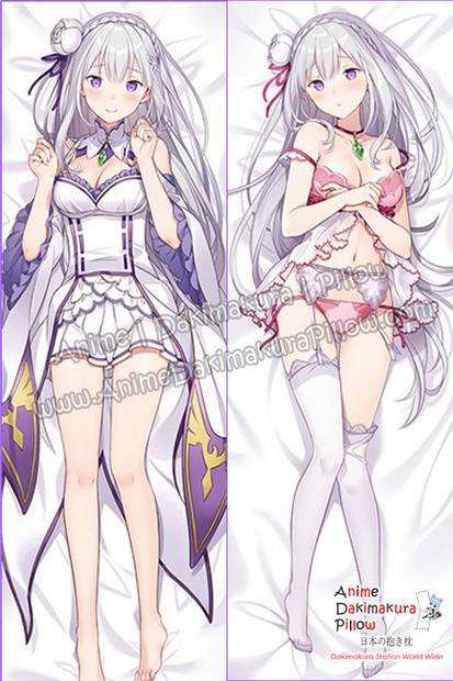 ADP Emilia Re Zero Starting Life In Another World Anime Dakimakura Japanese Pillow Cover YCDS548
