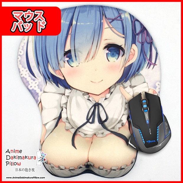 NEW Rem - Re:Zero Anime Trending 3D Mouse Pad Sexy Boobs Wrist Rest Oppai KXP-L3