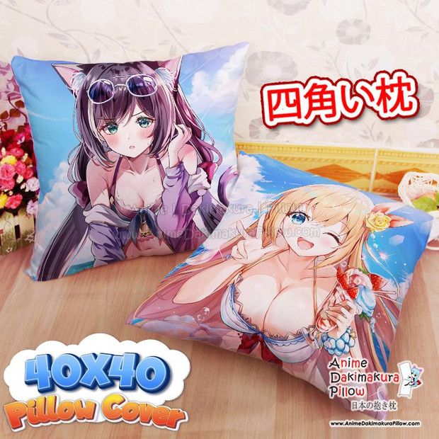 NEW Kyaru _ Pecorine - Princess Connect! Re Dive 40x40cm Square Anime Dakimakura Throw Pillow Cover FBZ897