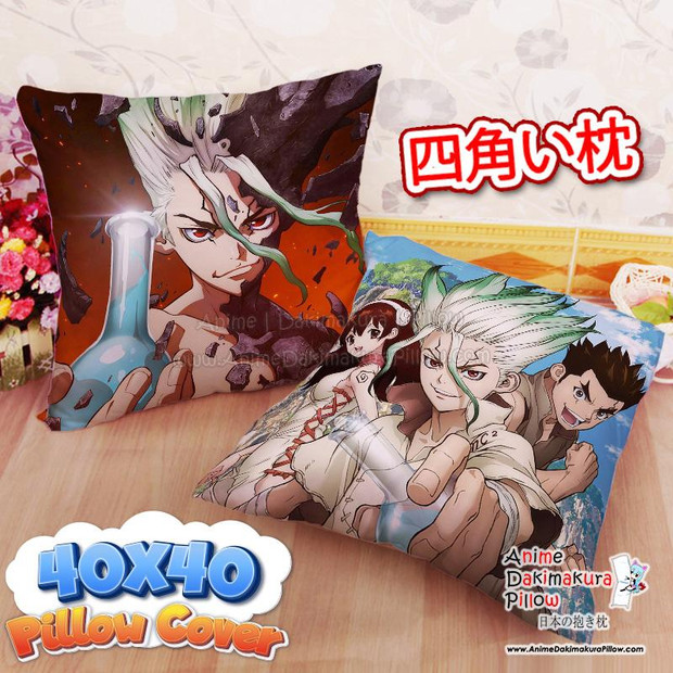 NEW Senku Ishigami - Dr. Stone 40x40cm Square Anime Dakimakura Throw Pillow Cover FBZ901