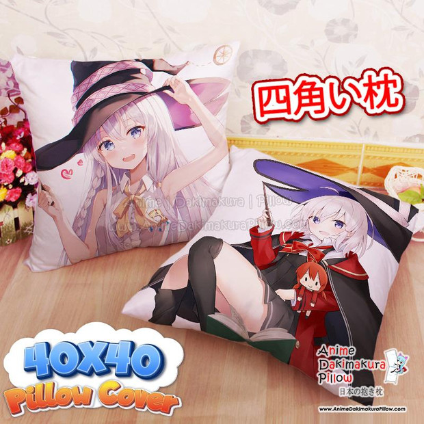 NEW Elaina - Wandering Witch 40x40cm Square Anime Dakimakura Throw Pillow Cover FBZ905