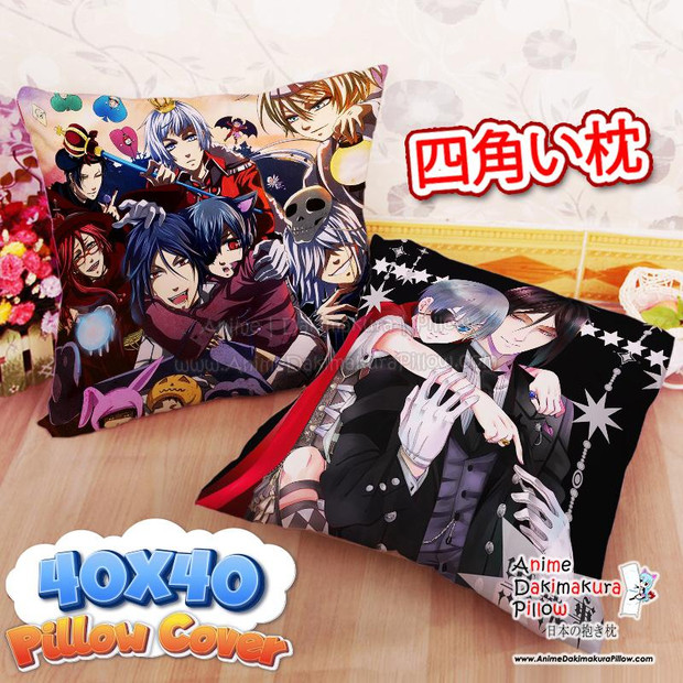 Buy  NEW Black Butler 40x40cm Square Anime Dakimakura Throw Pillow Cover FBZ560 at the best price of  US$ 29 | Anime Dakimakura Pillow