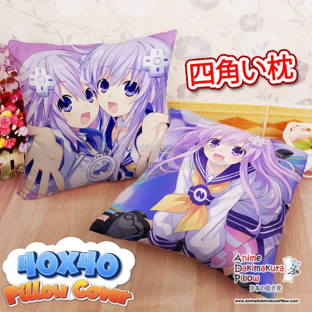 NEW Neptune & Nepgear - Hyperdimension Neptunia 40x40cm Square Anime Dakimakura Throw Pillow Cover FBZ230