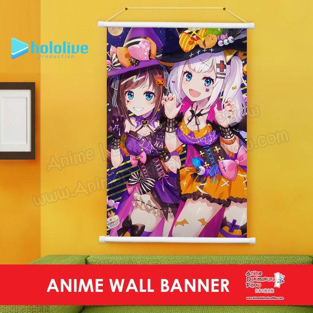 NEW Kizuna AI & Kaguya Luna - Vtubers Anime Wall Scroll Poster BH1897