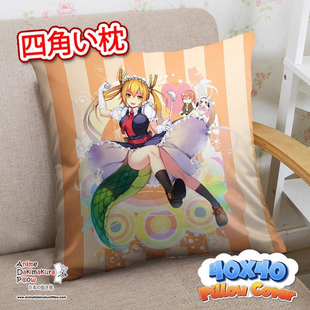 NEW Miss Kobayashi_s Dragon Maid 40x40cm Square Anime Dakimakura Throw Pillow Cover FBZ133