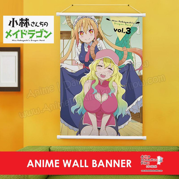NEW Tohru & Lucoa - Miss Kobayashi's Dragon Maid Anime Wall Scroll Poster BH2173