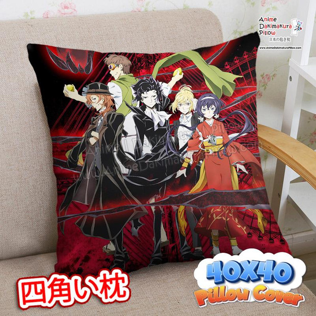 NEW Bungou Stray Dogs 40x40cm Square Anime Dakimakura Throw Pillow Cover FBZ039