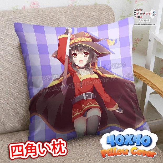 NEW Konosuba 40x40cm Square Anime Dakimakura Throw Pillow Cover FBZ079