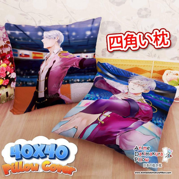 SALE- NEW Victor Nikiforov - Yuri on Ice 40x40cm Square Anime Dakimakura Throw Pillow Cover FBZ228