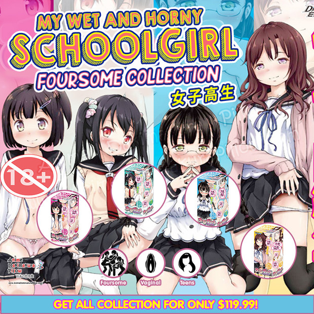 ADP My Wet and Horny College Girl Foursome Ready for Play! 女子高生 Onahole Collection OH-OT-111