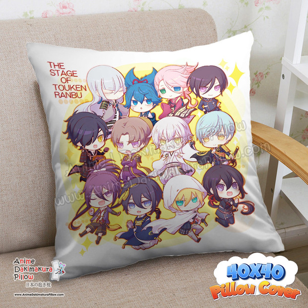 NEW Touken Ranbu 40x40cm Square Anime Dakimakura Throw Pillow Cover FBZ031