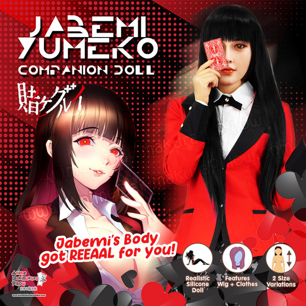 ADP Jabemi Yumeko - Kakegurui "Wild and Sexy Compulsive Gambler" Dress-Up Sex Doll OH-DL-006 | 36 kg