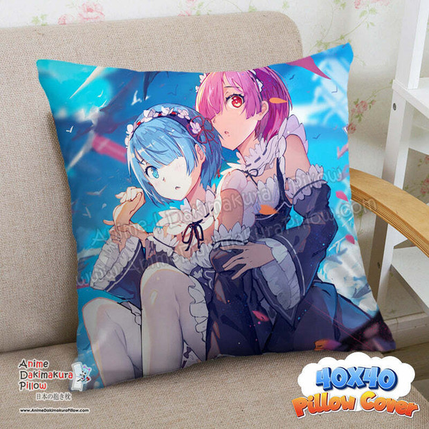 Buy  AUTUMN SALE- Re: Zero 40x40cm Square Anime Dakimakura Throw Pillow Cover FBZ003 at the best price of  US$ 29 | Anime Dakimakura Pillow
