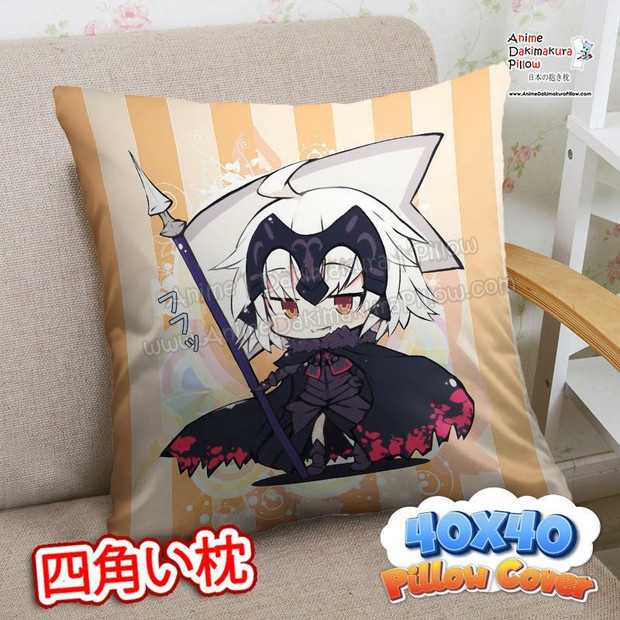 SALE- Jeanne - Fate 40x40cm Square Anime Dakimakura Throw Pillow Cover FBZ122