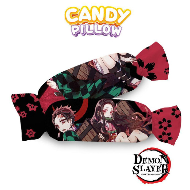FALL SALE- Tanjiro Kamado & Nezuko Kamado - Demon Slayer Anime Waifu Candy Pillow TGBZ022