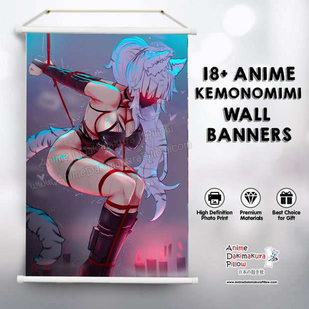 ADP Hogtied and Get Fucked 18+ Kemonomimi Premium Mature Wall Banner ADP-KB-009