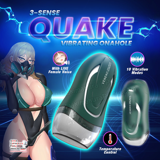ADP 3-Sense "Quake" Electric Vibrating Onahole | OH-OT-136