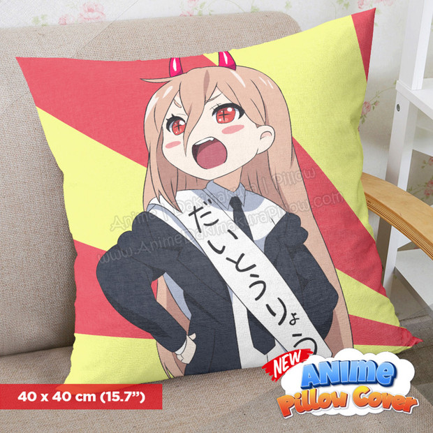 NEW Chainsaw Man 40x40cm Square Anime Dakimakura Throw Pillow Cover ERO-PC-037