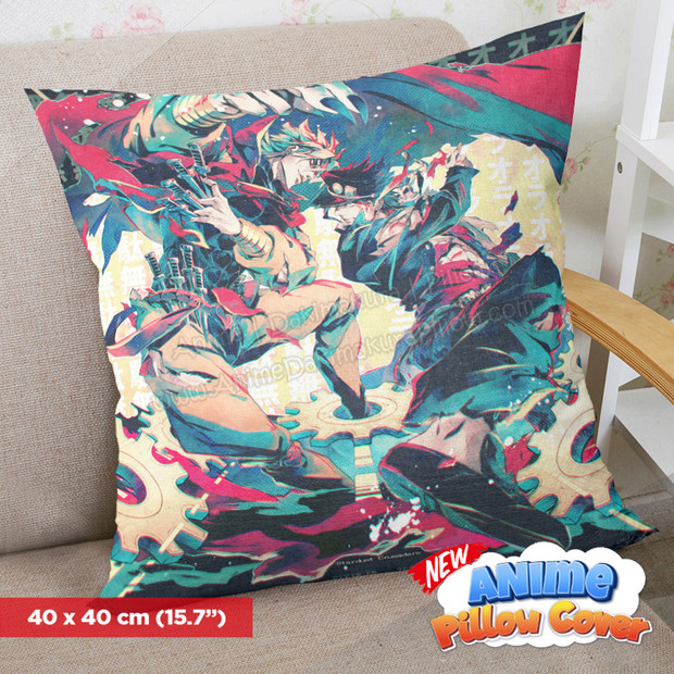 NEW JoJo's Bizarre Adventure 40x40cm Square Anime Dakimakura Throw Pillow Cover ERO-PC-043