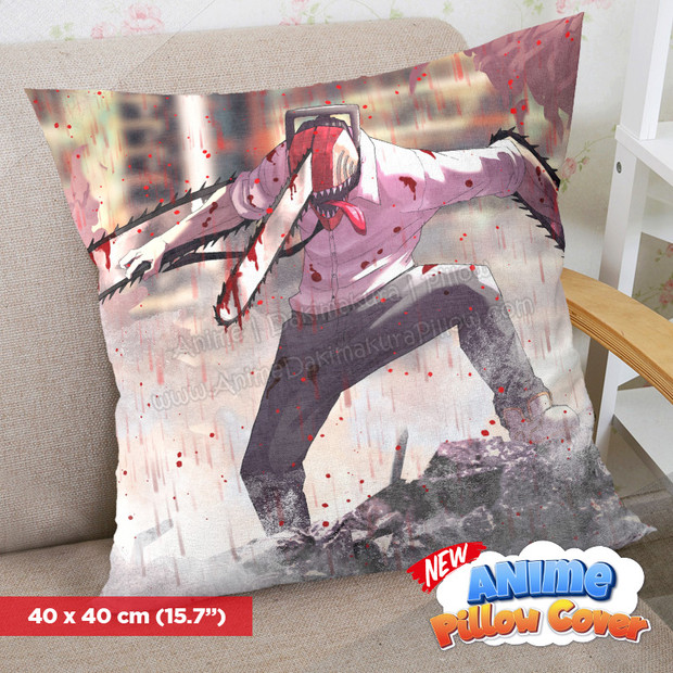 NEW Chainsaw Man 40x40cm Square Anime Dakimakura Throw Pillow Cover ERO-PC-053