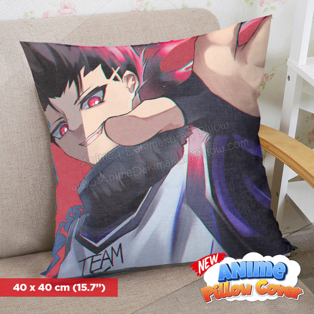 ADP Shoei Baro - Blue Lock 40x40cm Square Anime Dakimakura Throw Pillow Cover ERO-PC-100