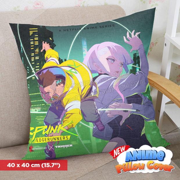 ADP Lucy and David - Cyberpunk Edgerunners 40x40cm Square Anime Dakimakura Throw Pillow Cover ERO-PC-134