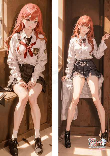 ADP Redhead School Uniform- 3D CG Anime Dakimakura Japanese Pillow Cover ERO-CG-AIP-004
