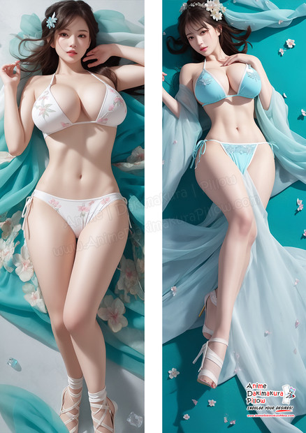 ADP Alluring Floral Bikini Gal- 3D CG Anime Dakimakura Japanese Pillow Cover ERO-CG-AIP-015