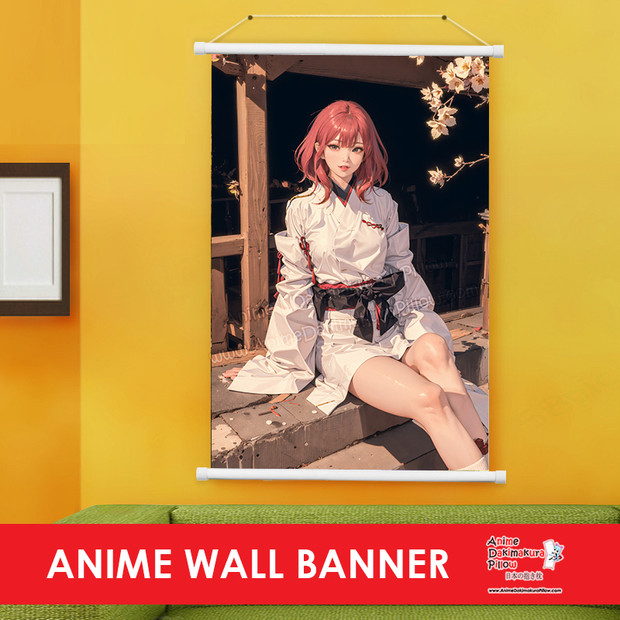 ADP Charming Kimono Redhead Woman 3D AI CG Anime Wall Scroll Poster ERO-CG-AIB-012