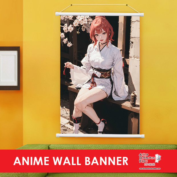 ADP Lovely Kimono Redhead Woman 3D AI CG Anime Wall Scroll Poster ERO-CG-AIB-015