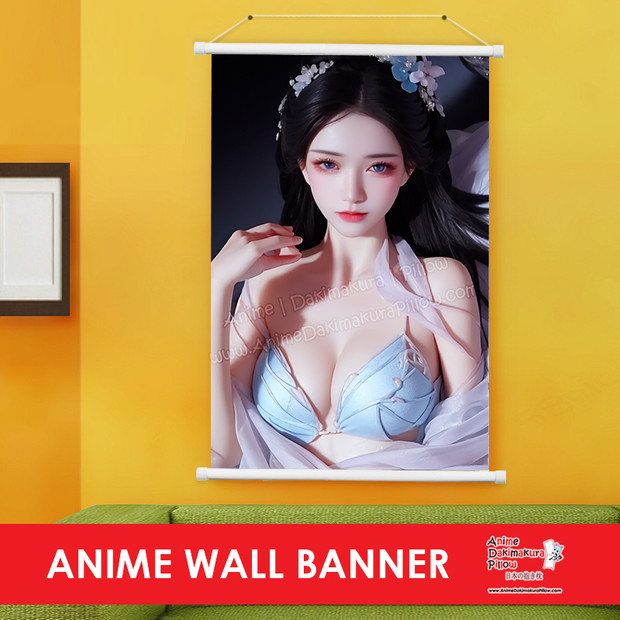 ADP Endearing Blue Bikini Woman 3D CG Anime Wall Scroll Poster ERO-CG-AIB-018