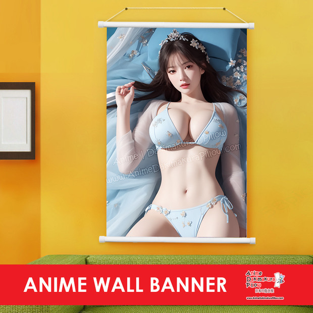 ADP Lovely Floral Bikini Gal 3D CG Anime Wall Scroll Poster ERO-CG-AIB-029