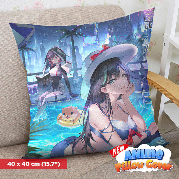 ADP Tower of Fantasy 40x40cm Square Anime Dakimakura Throw Pillow Cover ERO-PC-285