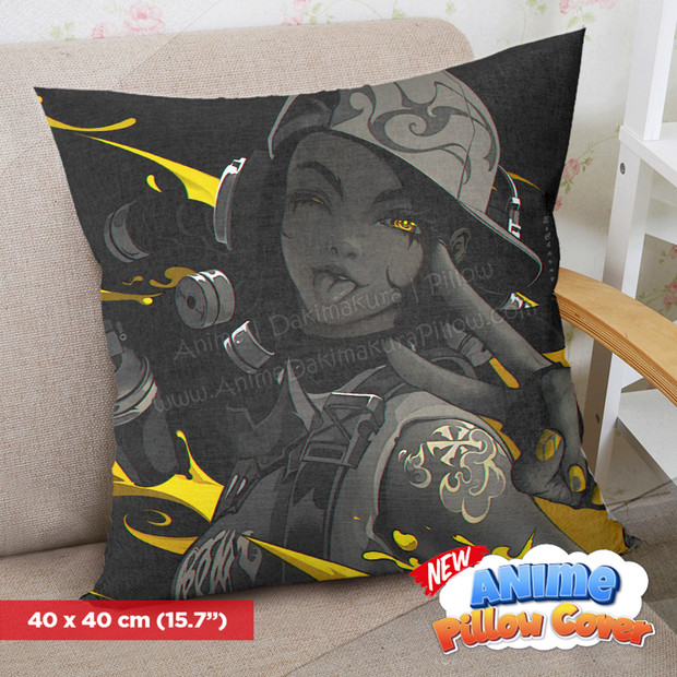 ADP Raze - Valorant 40x40cm Square Anime Dakimakura Throw Pillow Cover ERO-PC-292