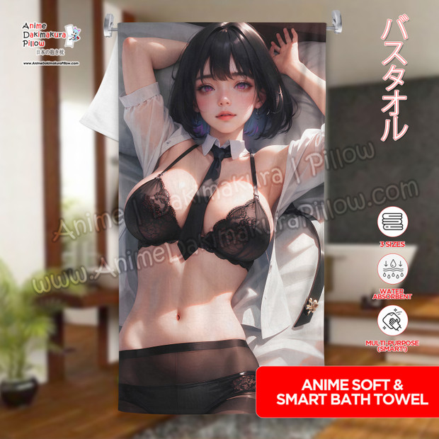 ADP Majestic Short Hair Sexy Woman 3D CG Anime Soft & Sexy Towel ERO-CG-AIT-053