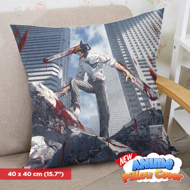 ADP Denji - Chainsaw Man 40x40cm Square Anime Dakimakura Throw Pillow Cover ERO-PC-297