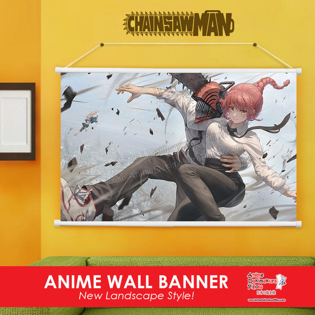 ADP Makima & Denji - Chainsaw Man Anime Wall Scroll Poster ERO-WB-312