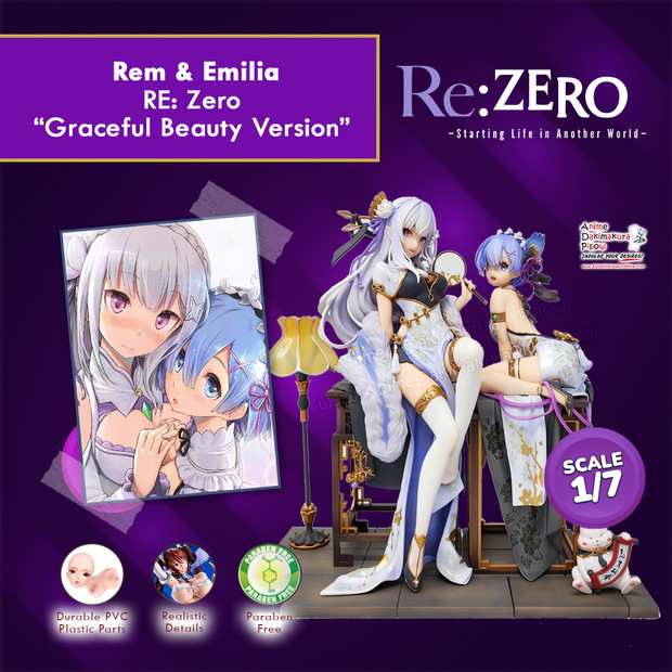 ADP 24CM Rem & Emilia - RE: Zero “ Graceful Beauty Version”18+ Anime NSFW Figurine OH-FG-070