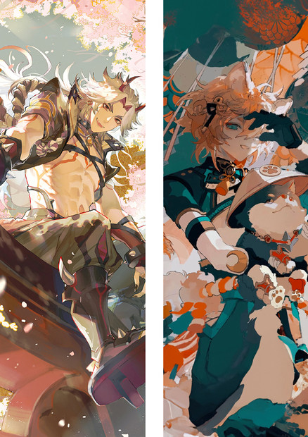 ADP Arataki X Gorou - Genshin Impact Anime Dakimakura Japanese Pillow Cover ADP-TBPC-0007