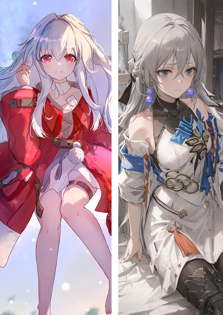 ADP Clara X Bronya - Honkai Star Rail  Anime Dakimakura Japanese Pillow Cover ADP-TBPC-0015