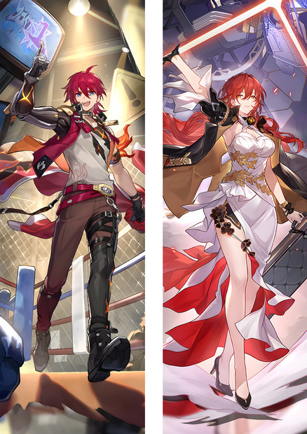 ADP Luka X Himeko - Honkai Star Rail  Anime Dakimakura Japanese Pillow Cover ADP-TBPC-0018