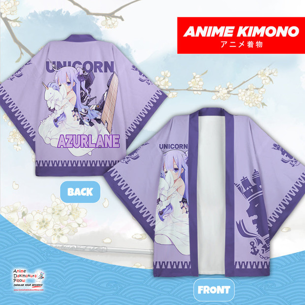 ADP Unicorn - Azur Lane Anime Kimono Cardigan Unisex Japanese Cosplay Silk Printed Harajuku Style Tops KSYZ049