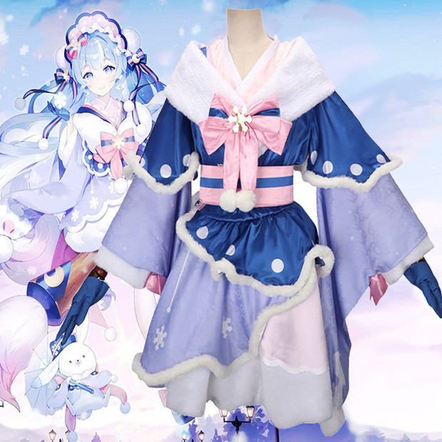 ADP Snow Miku "Cold as Ice, Naughty and Nice!" Fantasy Dress-Up Wig & Costume OH-DL-013-C