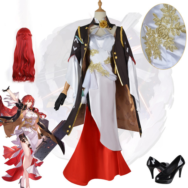ADP Himeko - Honkai Star Rail Fantasy Dress-Up Wig & Costume OH-DL-015-C