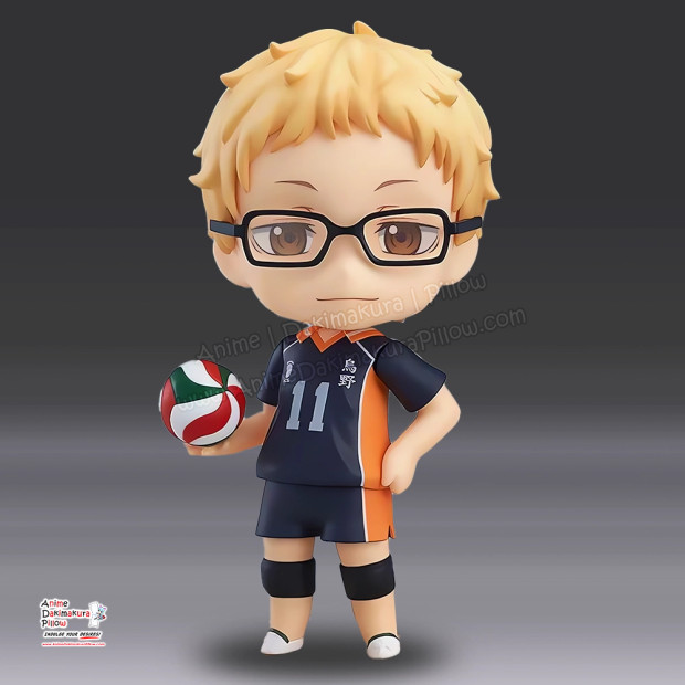 ADP 10 cm Haikyu! Tsukishima Kei Interchangeable Face Nendoroid Mini Figurine - OH-MFG-016