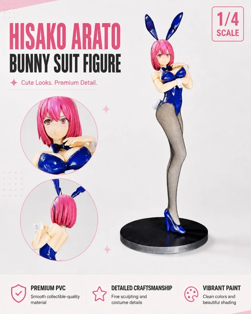 ADP 1/4 Food Wars! Shokugeki no Soma Hisako Arato Bunny Suit Figurine OH-FG-230