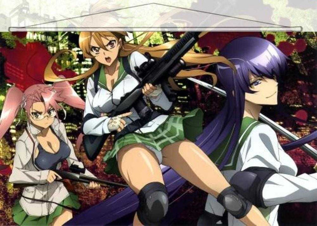 Highschool of the Dead Japanese Anime Wall Scroll Poster and Banner 3 Anime Dakimakura Pillow Shop