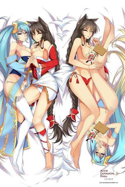 New League of Legends - Sona and Ahri Anime Dakimakura Japanese Pillow Cover LOL10 Anime Dakimakura Pillow Shop