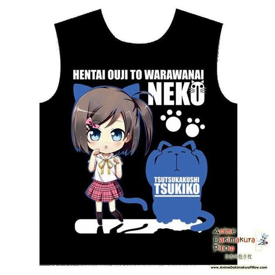New Tsukiko - Hentai Ouji to Warawanai Neko Latest Trends Anime Print Sleeveless Summer Shirt MGF-YF075 Anime Dakimakura Pillow Shop
