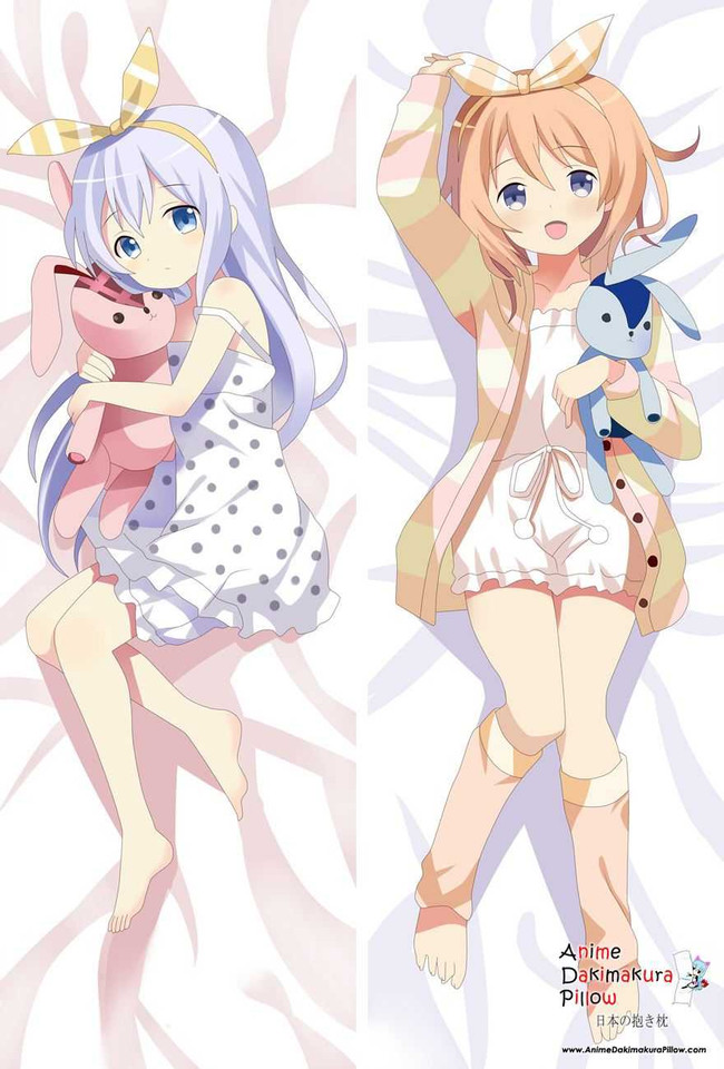 New Is The Order Rabbit Gochuumon wa Usagi desu ka Cocoa Hoto and Chino Kafu Anime Dakimakura Japanese Hugging Body Pillow Cover MGF-59007 Anime Dakimakura Pillow Shop